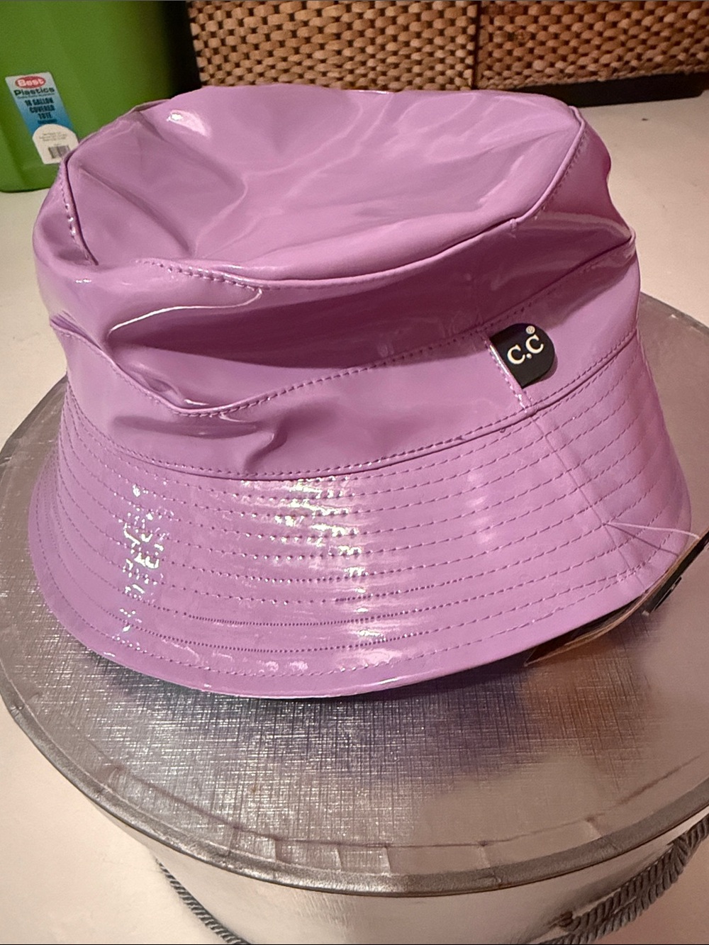 C.C Lilac Patent Bucket Hat